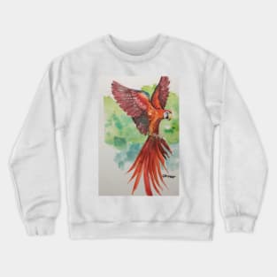 Parrot in flight Crewneck Sweatshirt